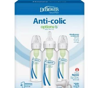 Dr. Brown's Anti-Colic Baby Bottles - Clear with Green Vent
